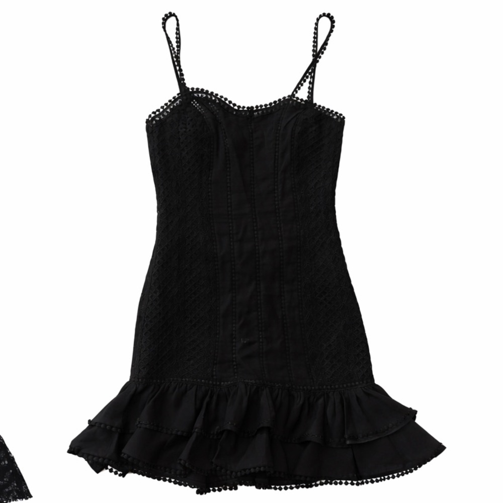 Charo Ruiz Black Lace Detail Dress